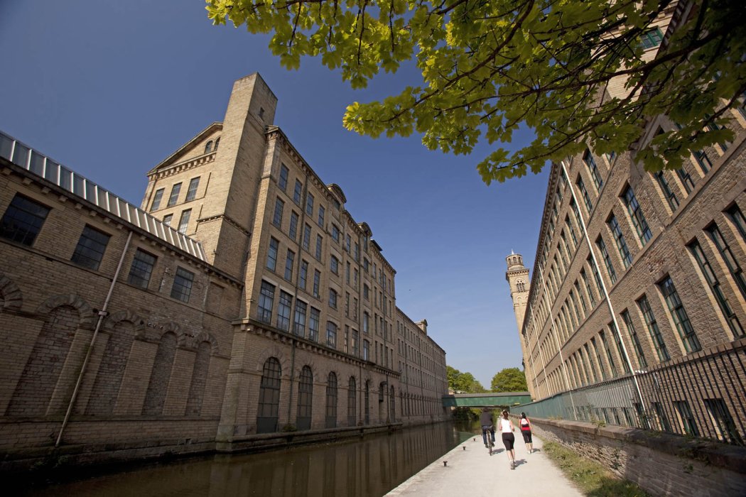 Saltaire, the home of Salts Mill, is a UNESCO World Heritage Site