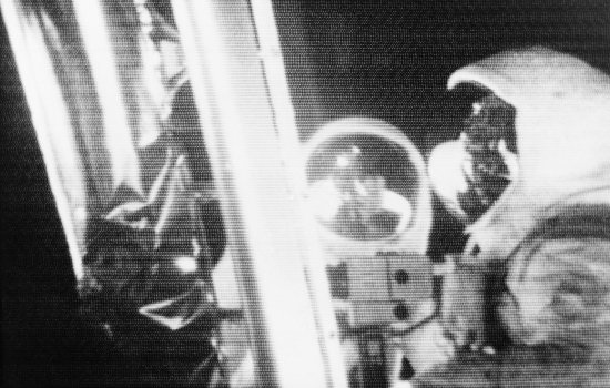 Telecast of Astronauts Armstrong and Aldrin by the Lunar Module